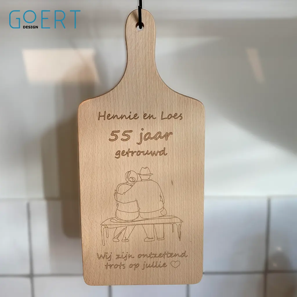 Gepersonaliseerde snijplank.