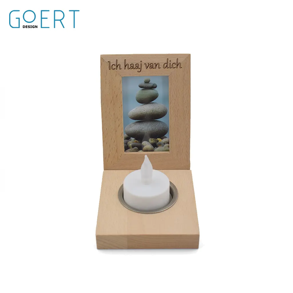 [000100] Ich haaj van dich - Waxinelichthouder fotolijst