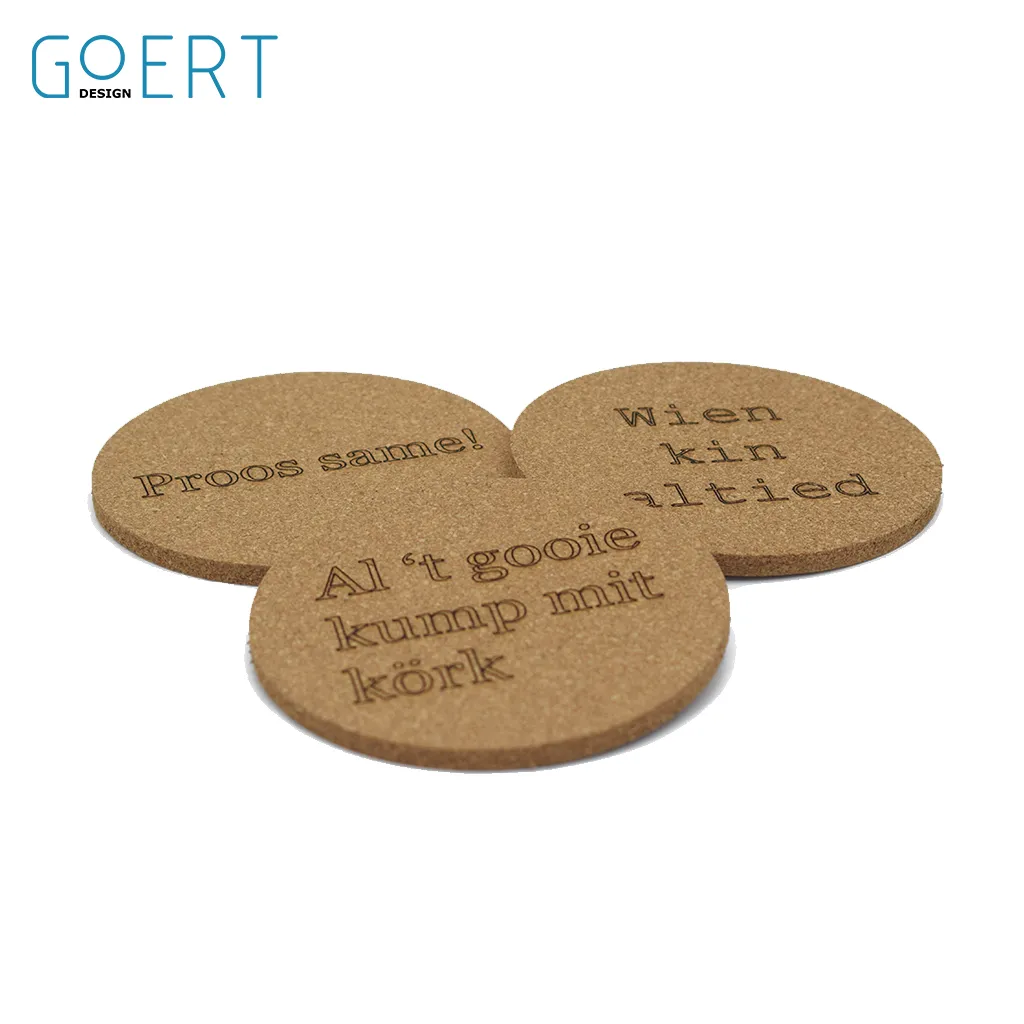 [200402] Onderzetter Kurk 10cm (Al 't gooie kump mit körk)