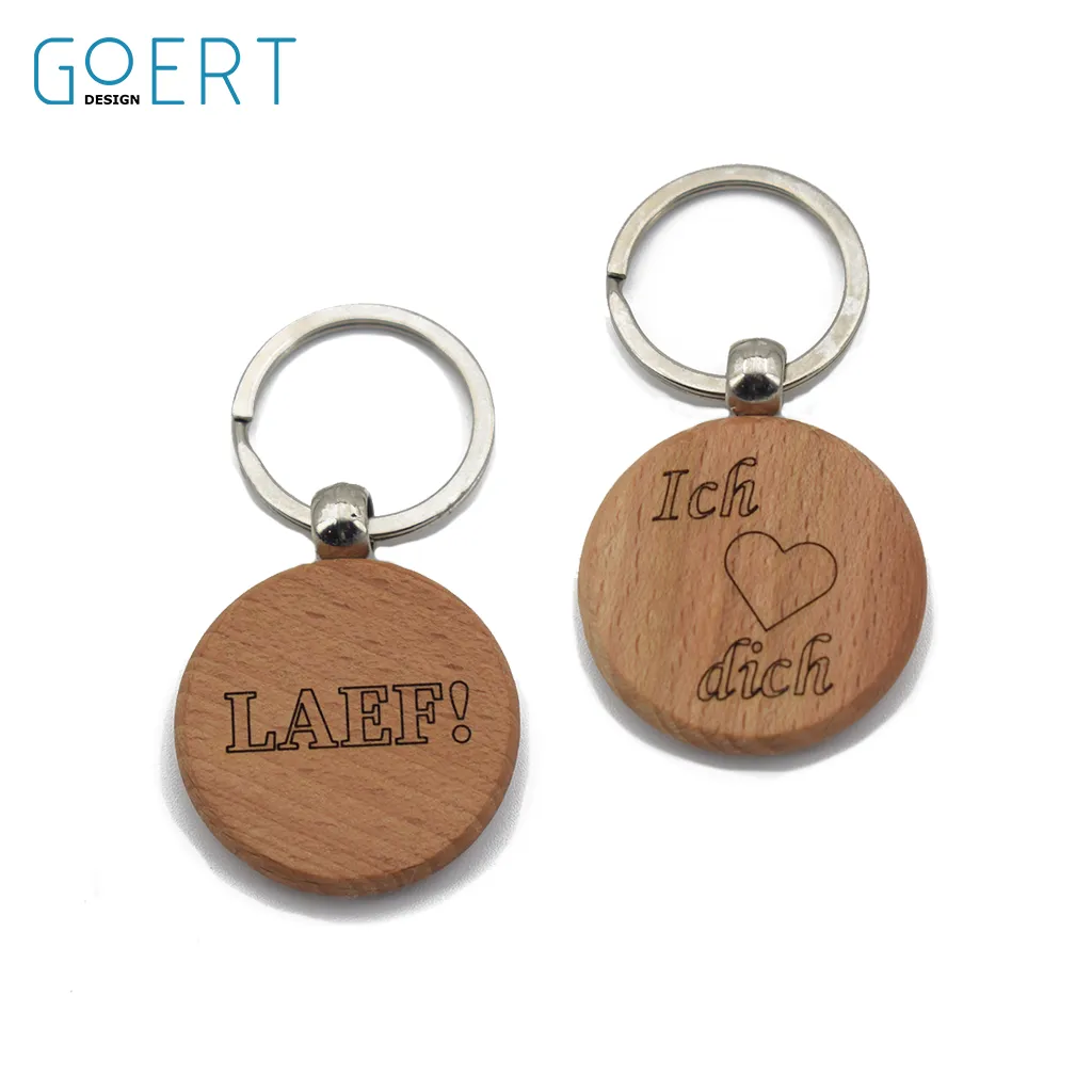 [600500] Houten sleutelhanger rond 4cm (Laef!)