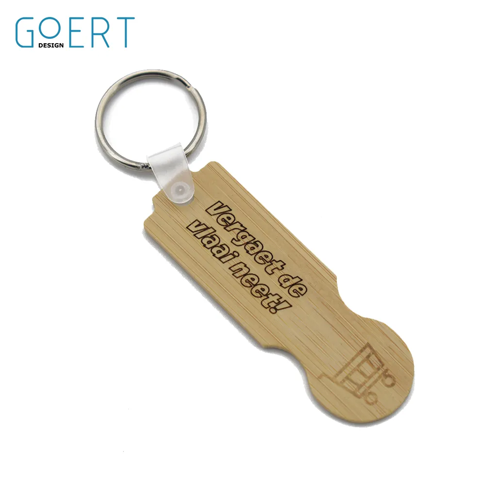 [600700] Vergaet de vlaai neet! - Winkelwagenmunt sleutelhanger