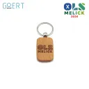 OLS MELICK - Houten sleutelhanger rechthoek 3x4,5cm