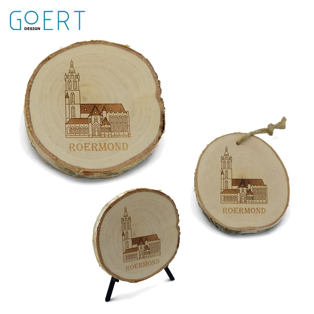 [800107] Sint Christoffelkathedraal Roermond boomschijf (9-10cm) (Standaard)