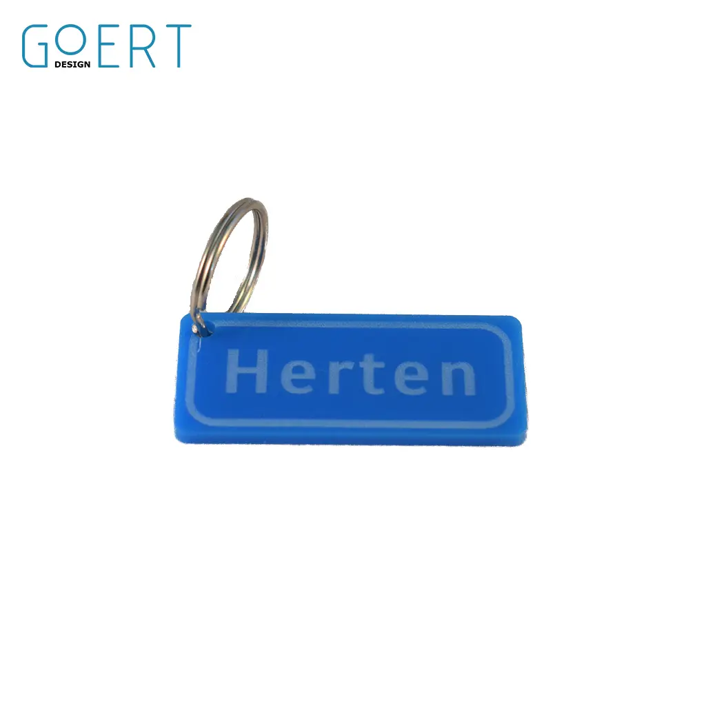 Herten plaatsnaam-sleutelhanger